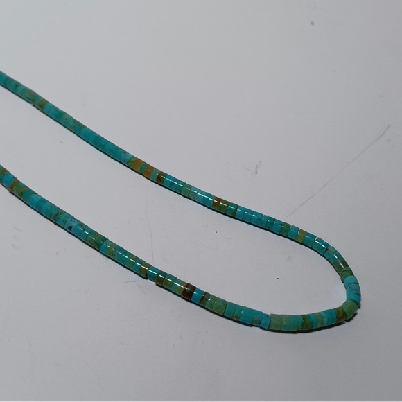 JLR Janice Lee Ripley Green Turquoise Necklace 24 inch long sterling clasp - Picture 2 of 4
